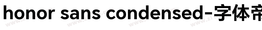 honor sans condensed字体转换